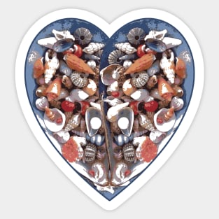 Shell Heart Sticker